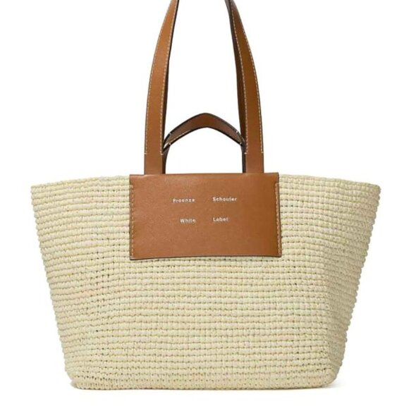 Proenza Schouler White Label Morris Large Raffia Tote - Picture 1 of 16